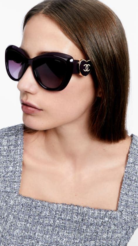 chanel heart sunglasses